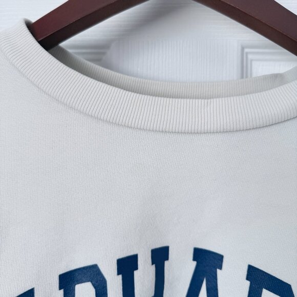Madhappy Campus Fleece Oversized Optic White Crewneck Sweatshirt. XS can fit M - Picture 4 of 6